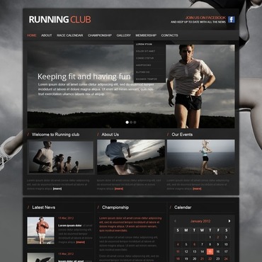 Club Jogging Responsive Website Templates 42520