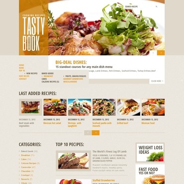 Book Cooking Responsive Website Templates 42620