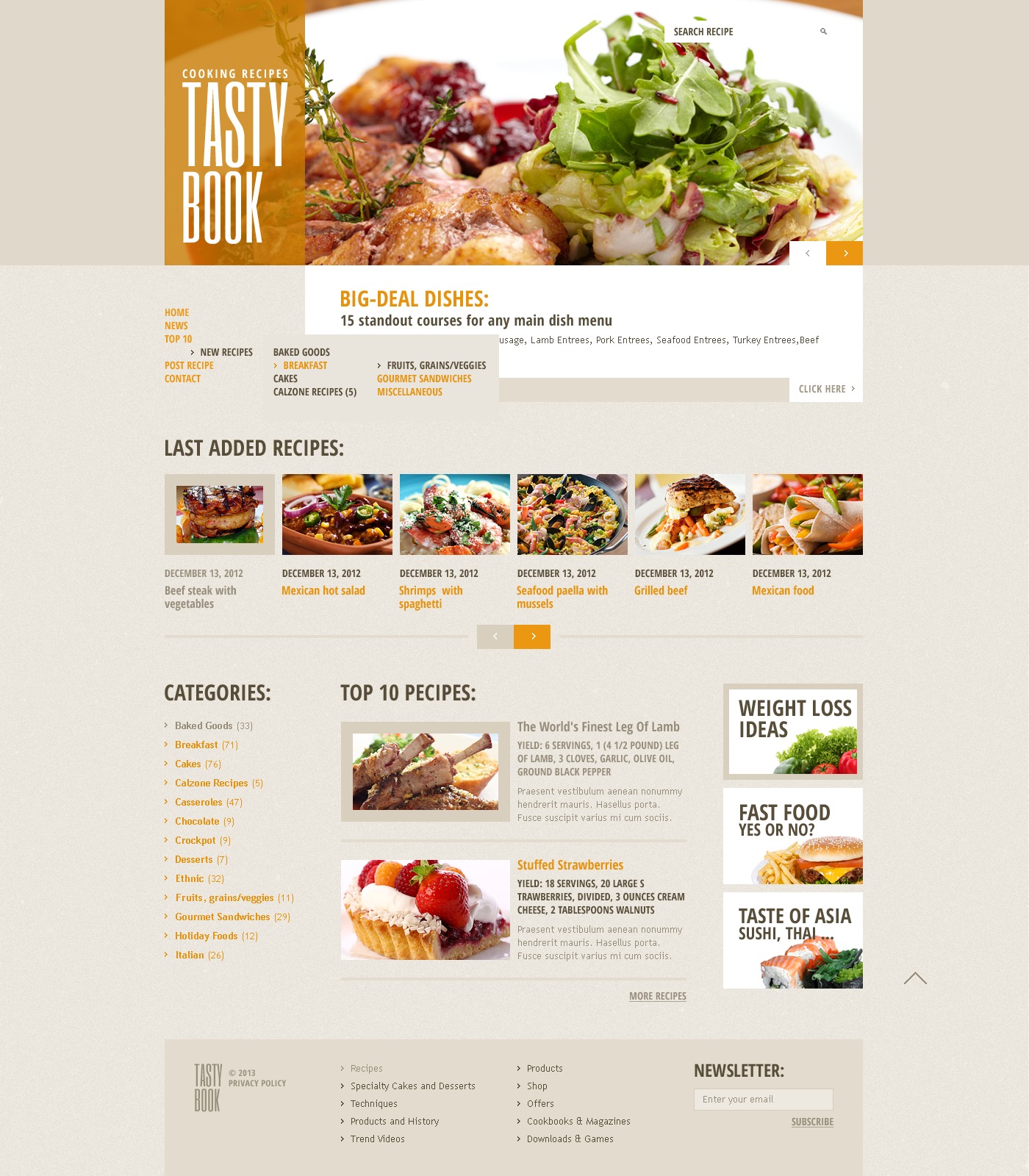 Cooking Website Template