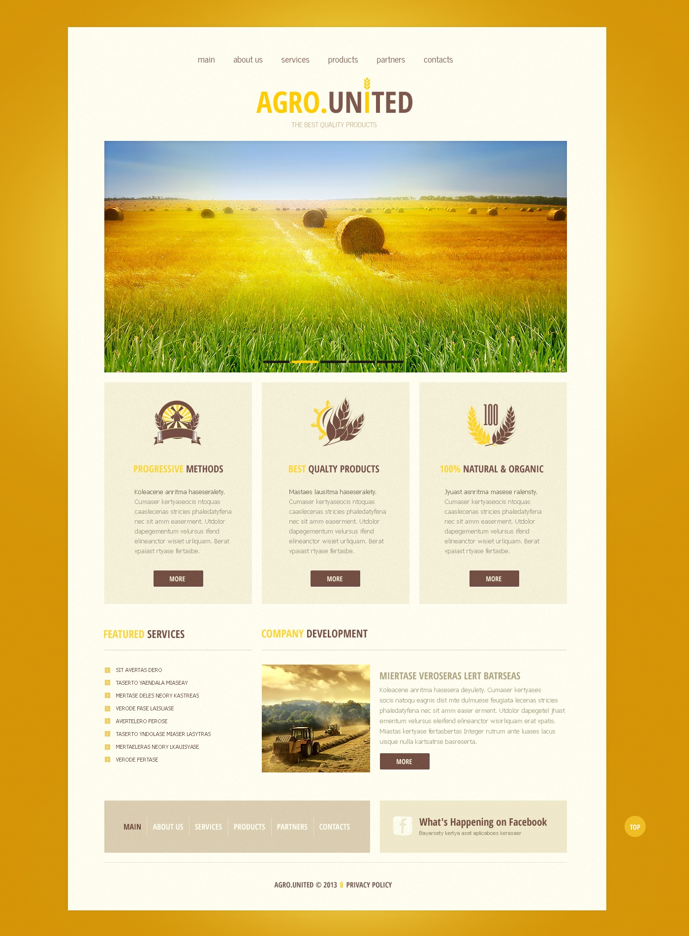 Agriculture Website Template