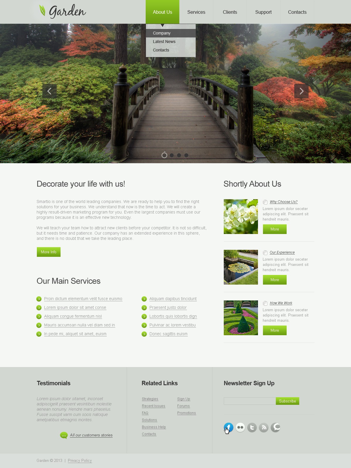 Garden Design Responsive Website Template