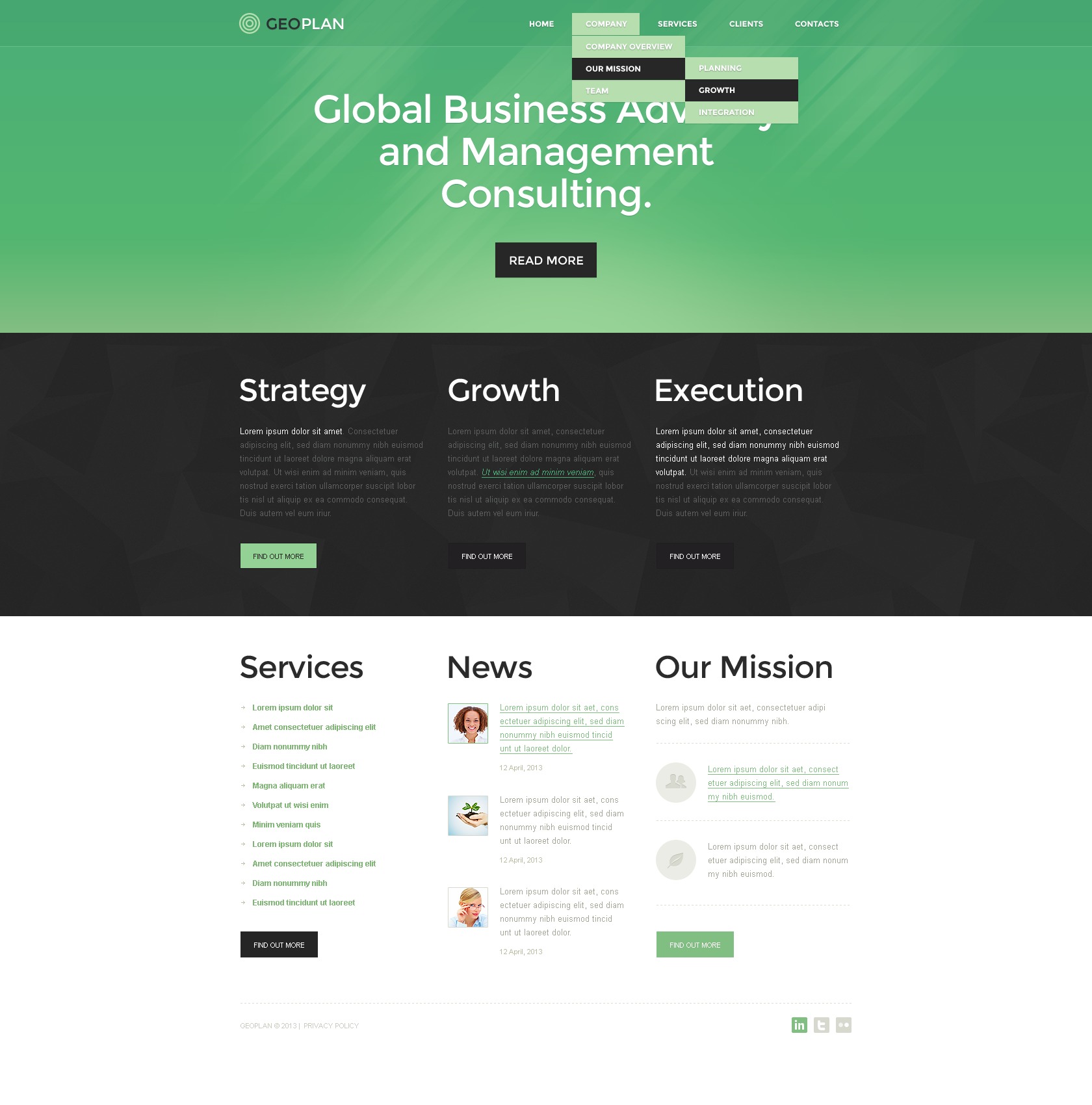 Management Company Responsive Website Template