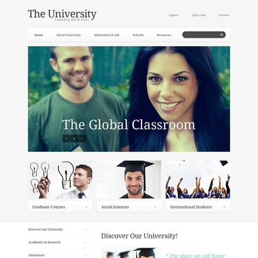 University Education Responsive Website Templates 43191