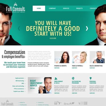 Consult Business Responsive Website Templates 43214