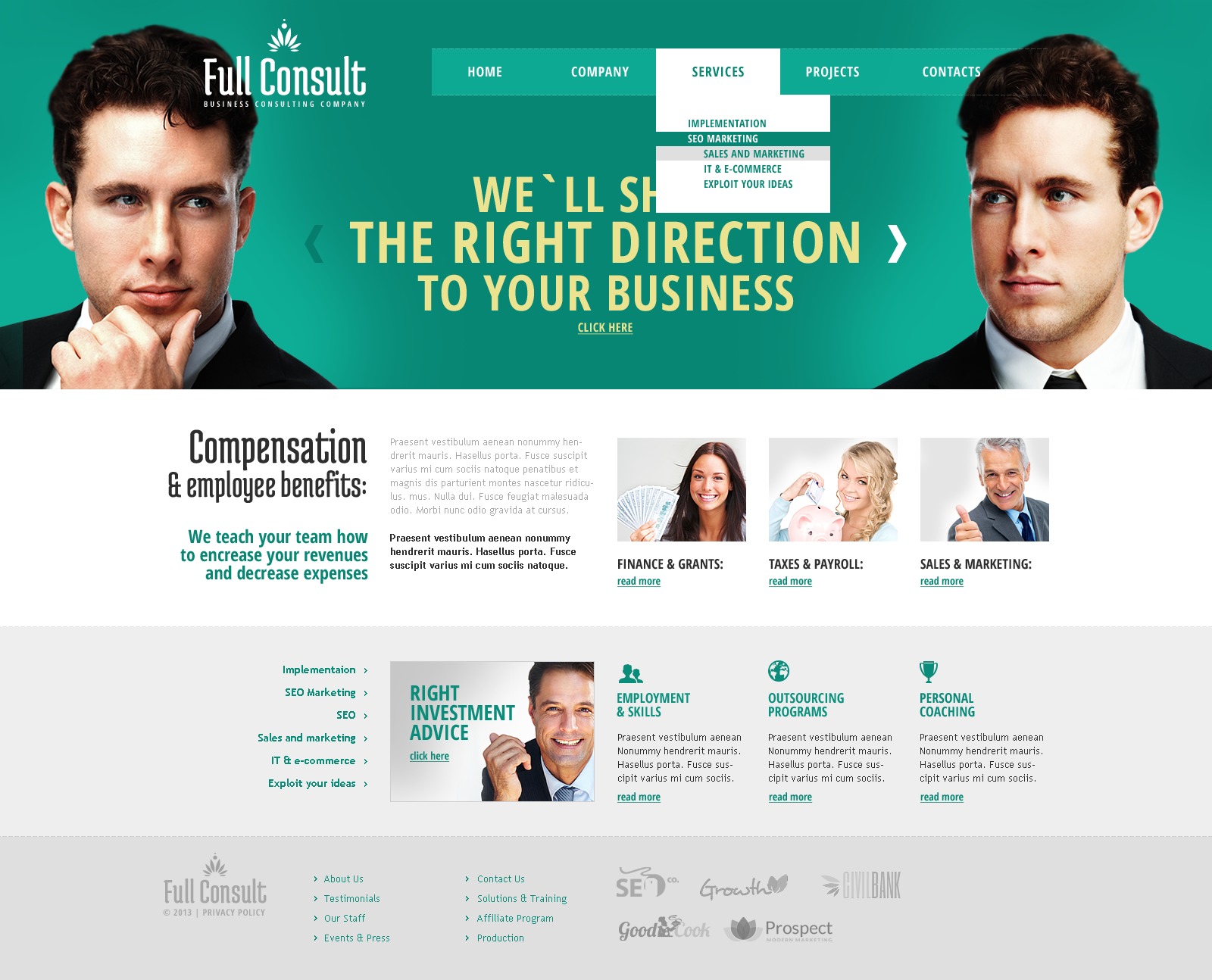 Consulting Responsive Website Template