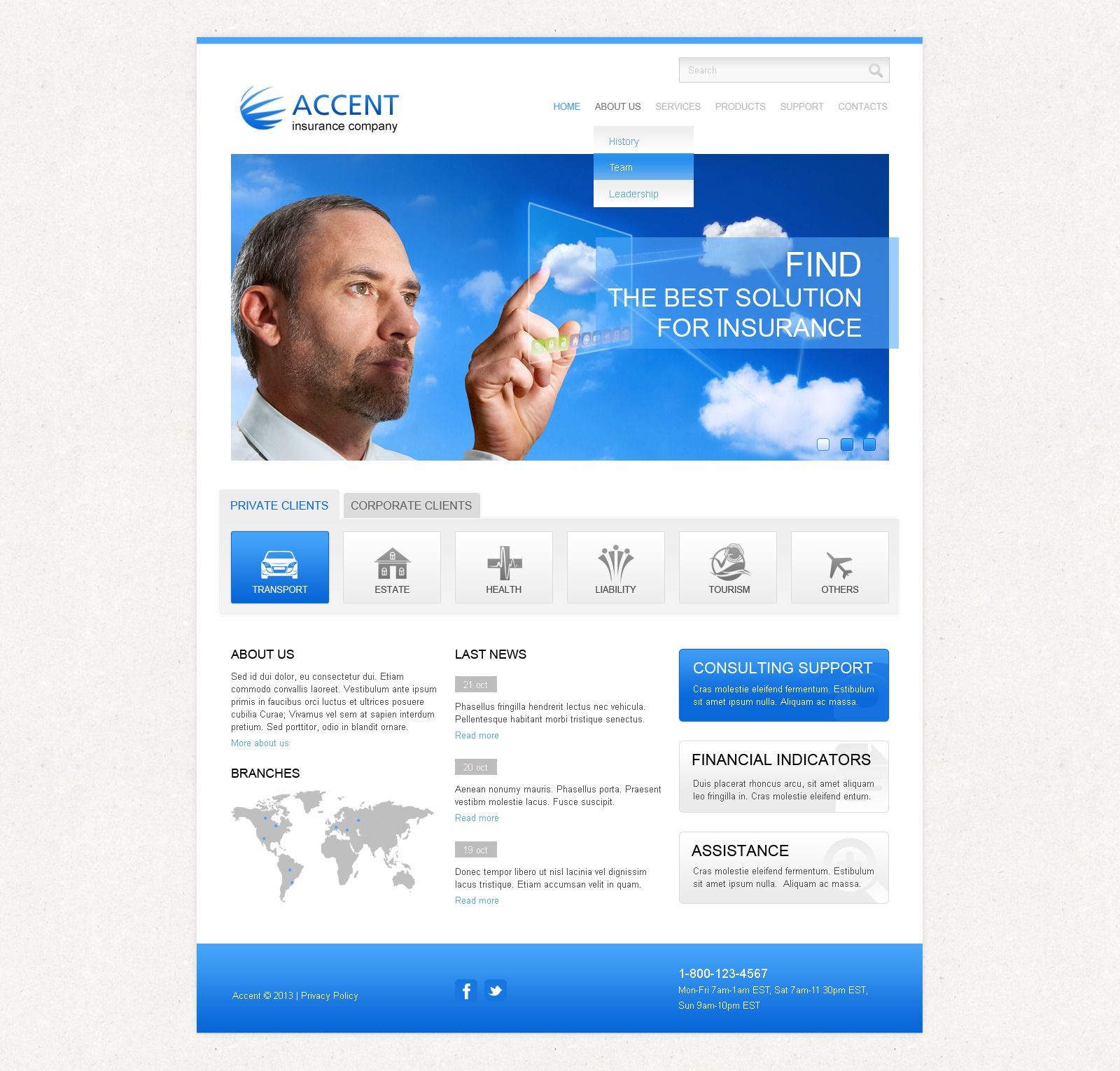 Insurance Responsive Website Template