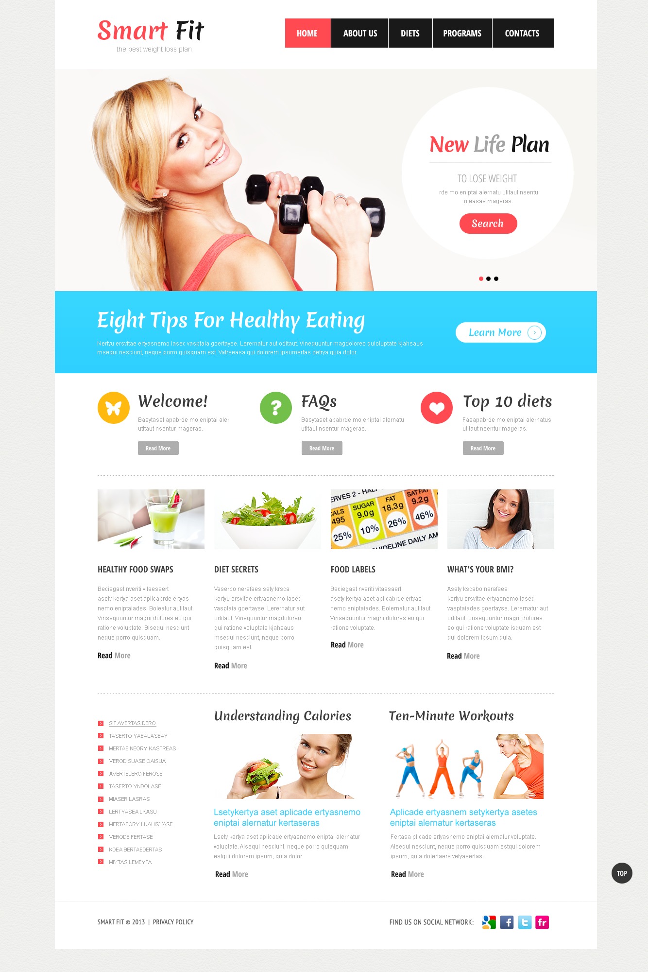 Weight Loss Responsive Website Template