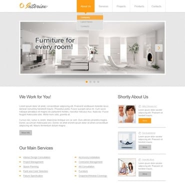 Interior Design Responsive Website Templates 43489