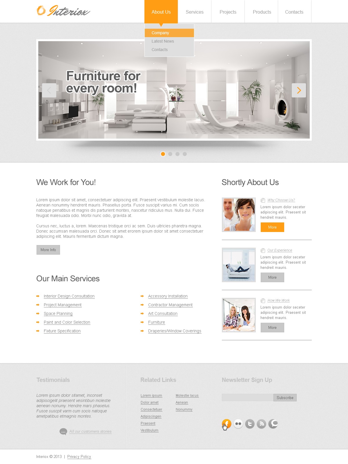 Interior Design Responsive Website Template