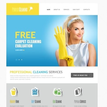 Cleaning Company Drupal Templates 43572
