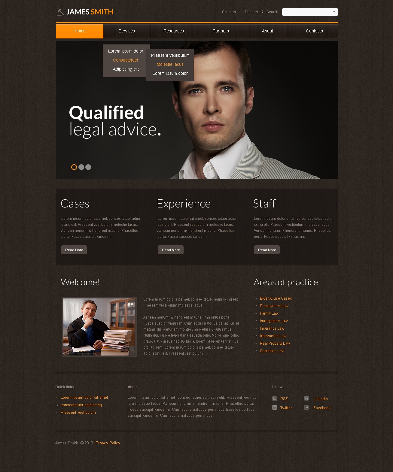 Lawyer Responsive Website Template