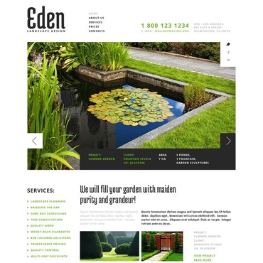 Landscape Design Responsive Website Templates 43643