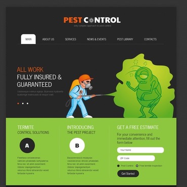Control Pest Responsive Website Templates 43768