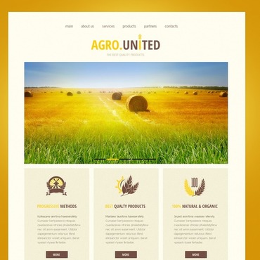 United Agriculture Responsive Website Templates 43793