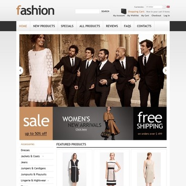 Clothes Online ZenCart Templates 43889