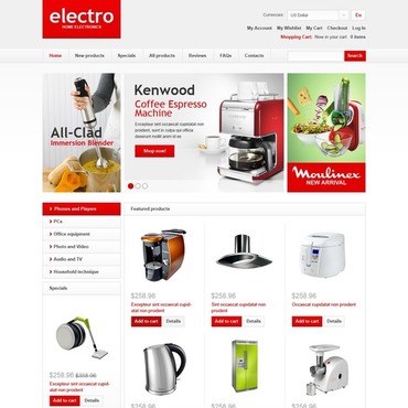 Electronic Store ZenCart Templates 43914