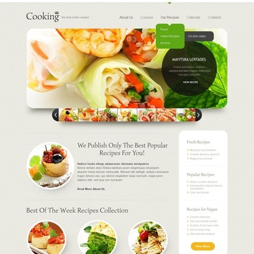 Book Cooking Responsive Website Templates 44199