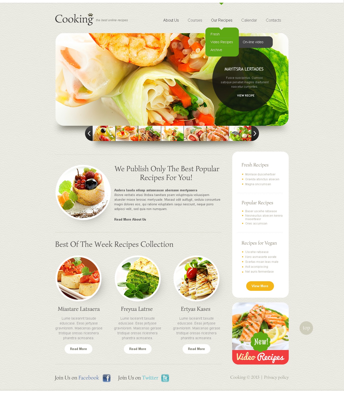 Cooking Responsive Website Template