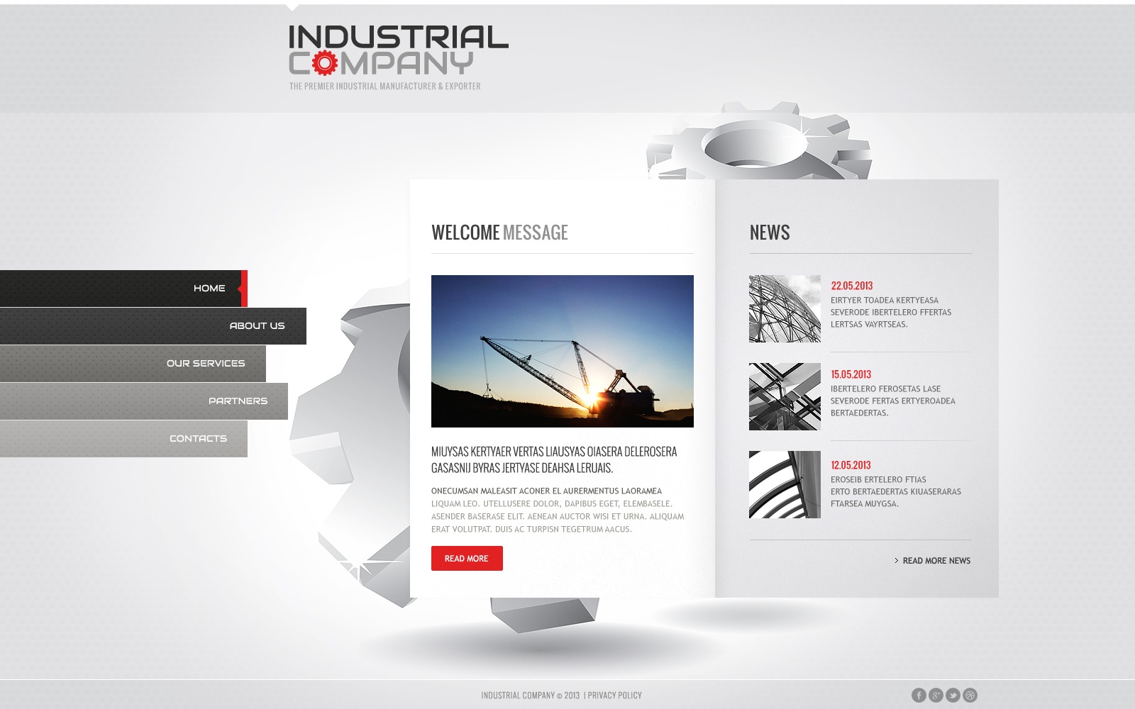 Industrial Website Template