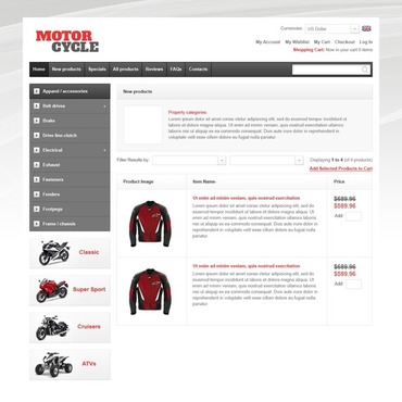 Moto Motor ZenCart Templates 44334