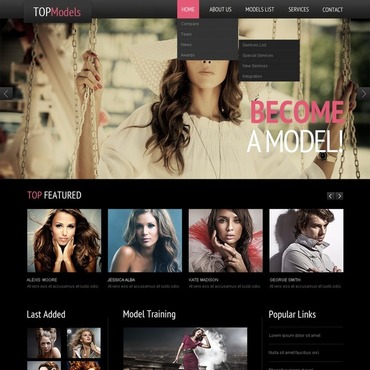 Models Agency Responsive Website Templates 44399