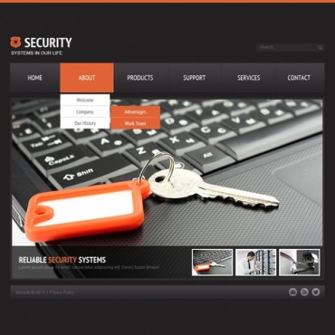 Security Safe Responsive Website Templates 44402
