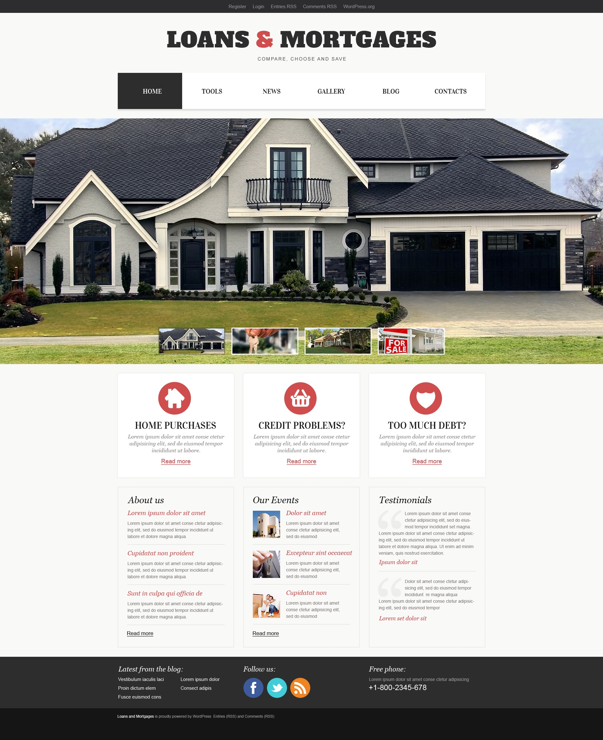 Light Mortgage WordPress Theme