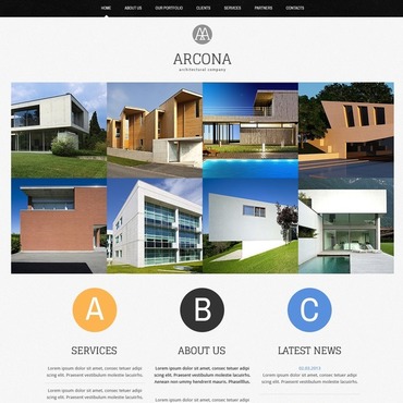 Architecture Company Responsive Website Templates 44532