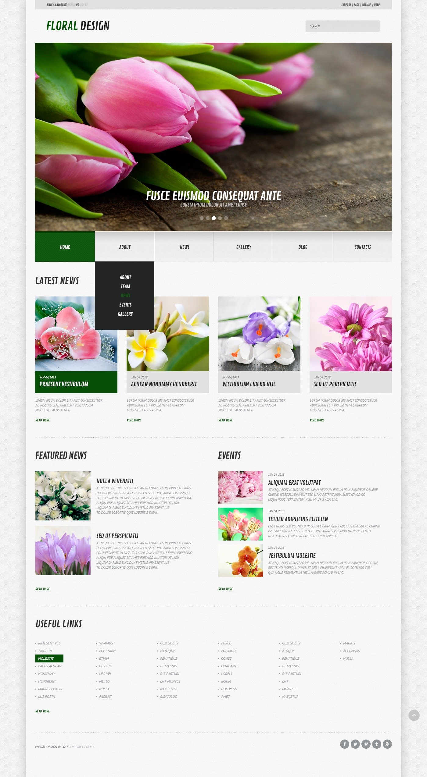 Floresty - Flower Boutique and Florist WordPress Theme