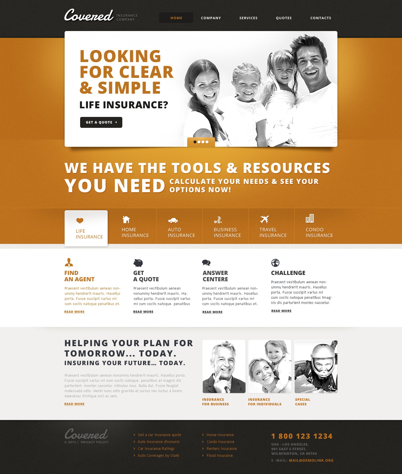 Insurance Responsive Website Template