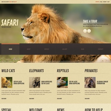 Wildland Animals WordPress Themes 44843