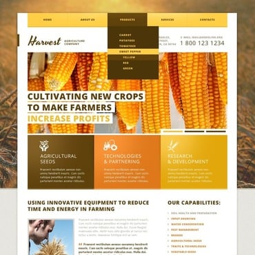 Agriculture Company Responsive Website Templates 44975