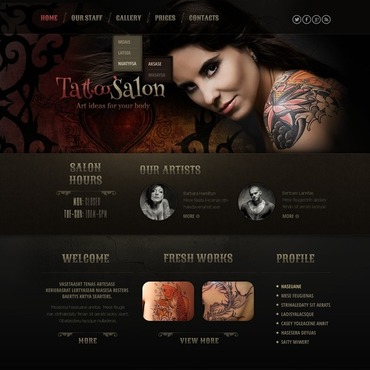 Salon Body Responsive Website Templates 45004