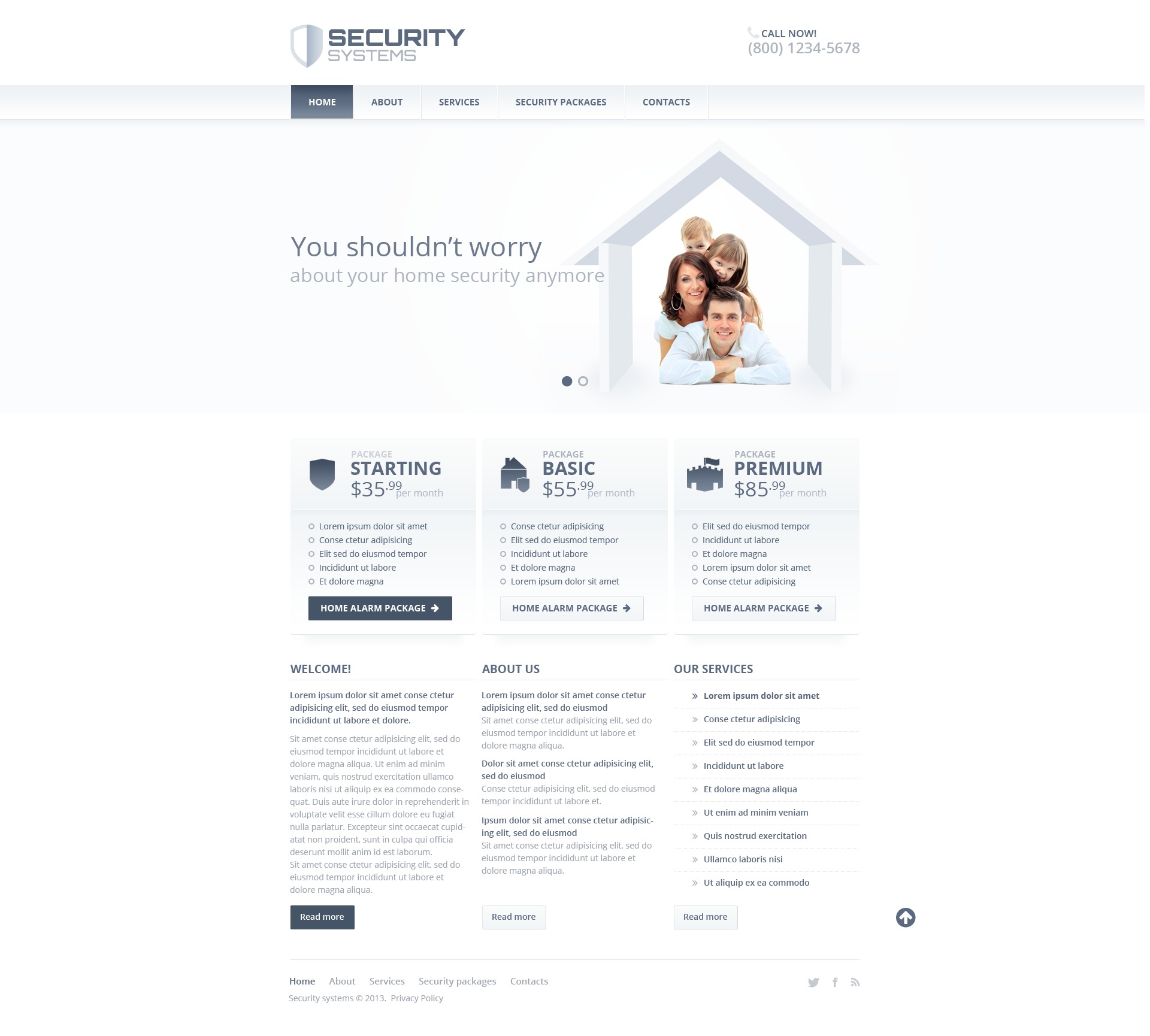 Security Responsive Website Template