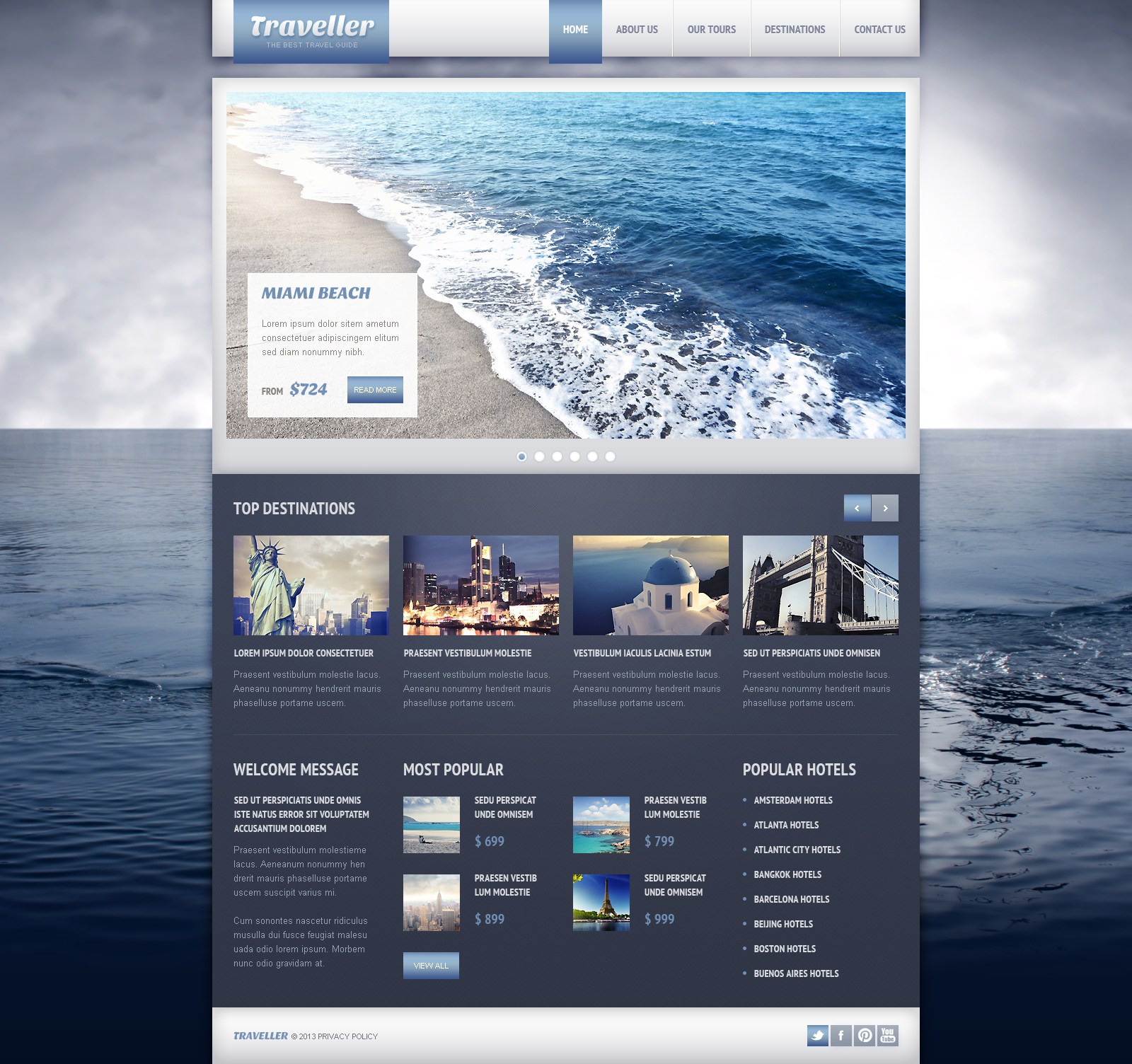 Travel Guide Responsive Website Template