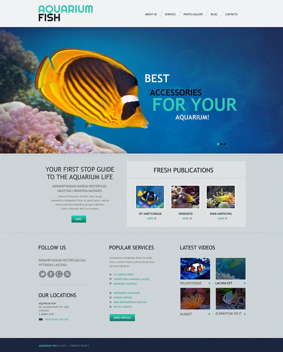 Fish Responsive WordPress Theme #45270