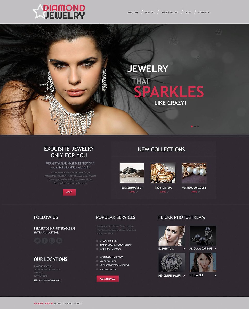 Jewelry Responsive WordPress Theme #45271