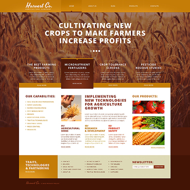 Agriculture Company Responsive Website Templates 45284