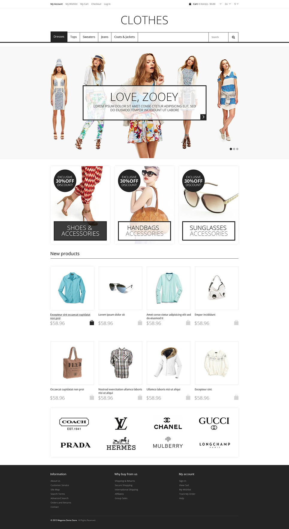 Responsive Clothes Store Magento Theme