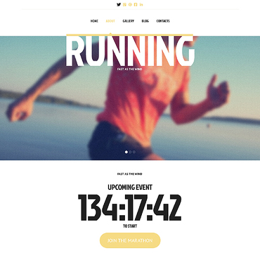 Club Jogging Responsive Website Templates 45416