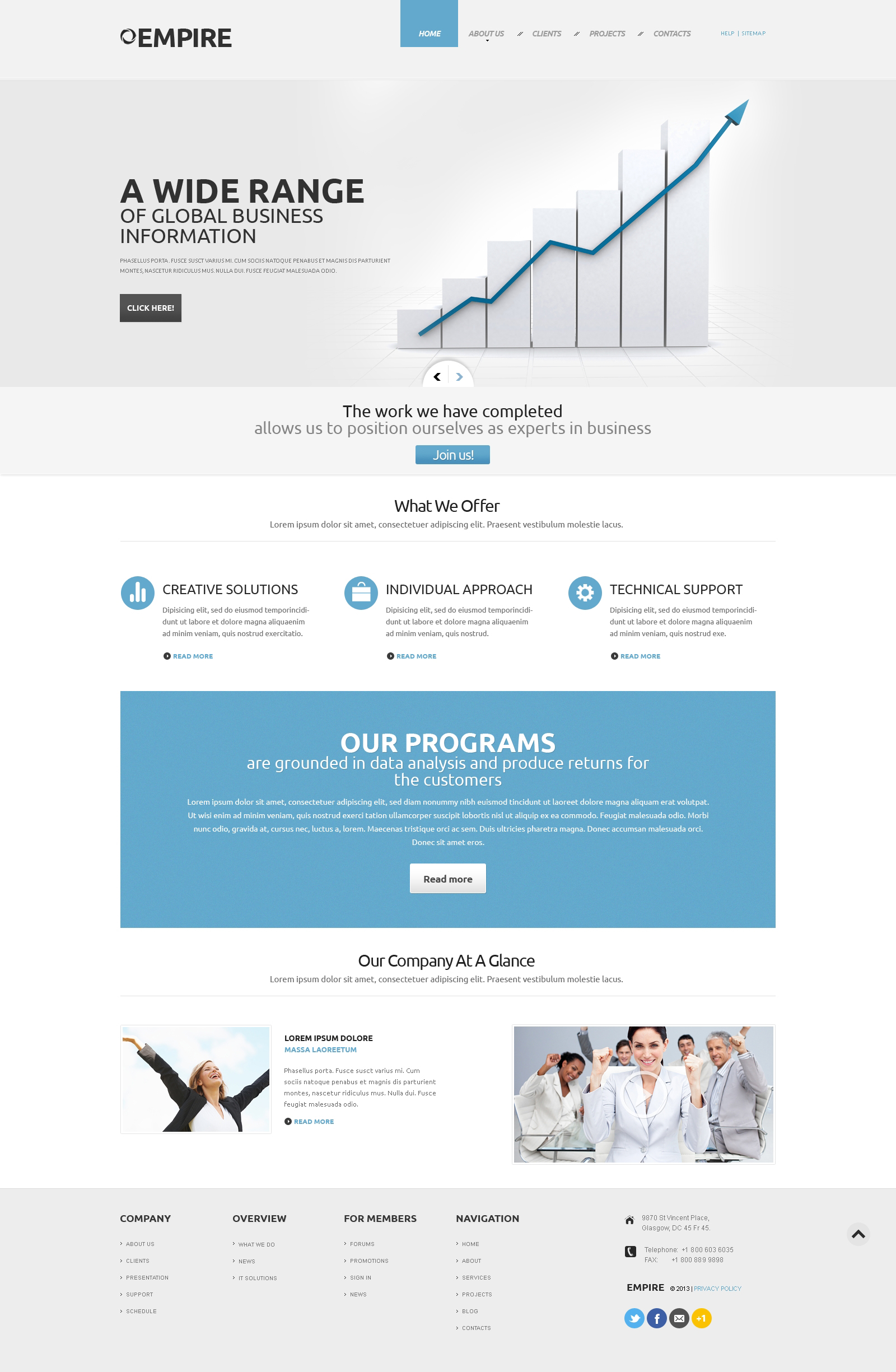 Investment Company Responsive Website Template