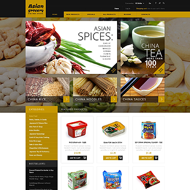 Grocery Spice ZenCart Templates 45677