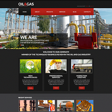 Industry Service Responsive Website Templates 45692