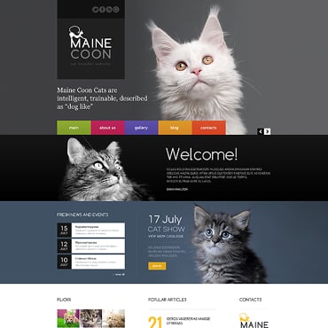 Coon Cats Responsive Website Templates 45870