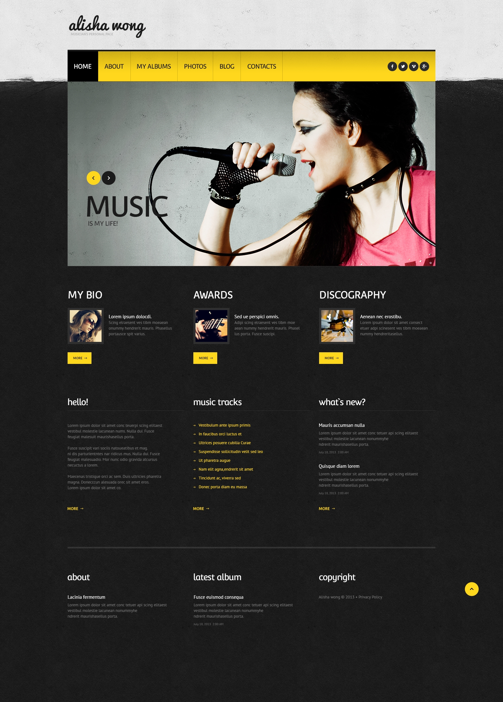 Personal Page Responsive WordPress Theme