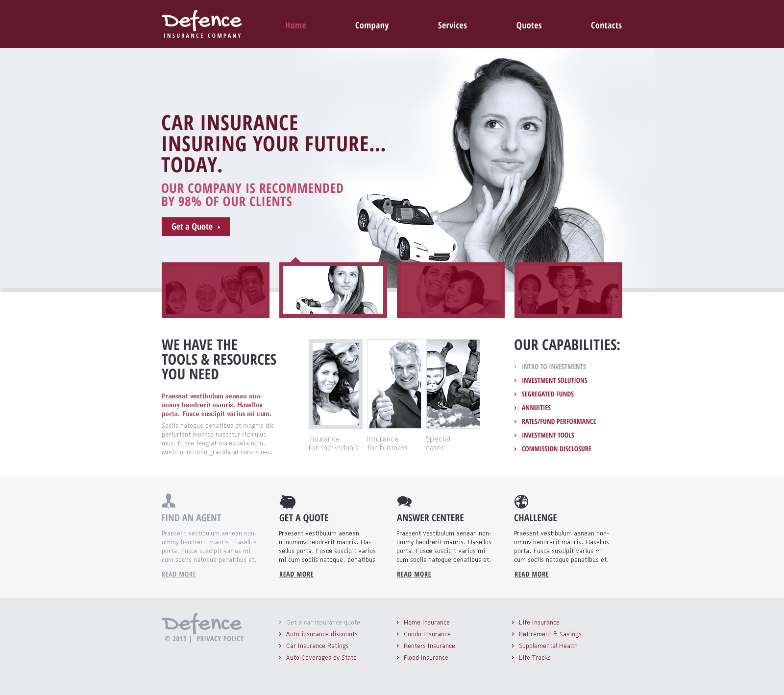 Insurance Responsive Website Template