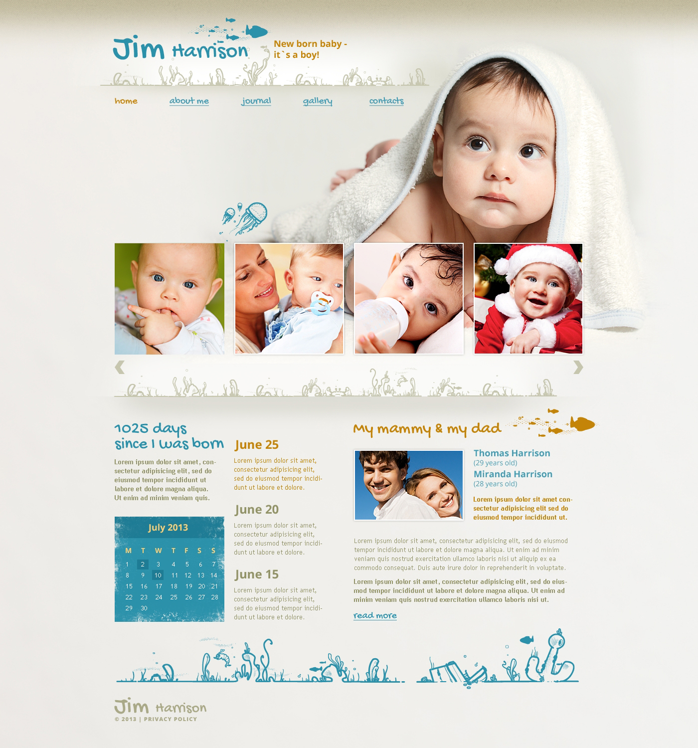 Newborn Responsive Website Template
