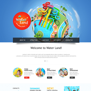 Land Aqua Responsive Website Templates 46080