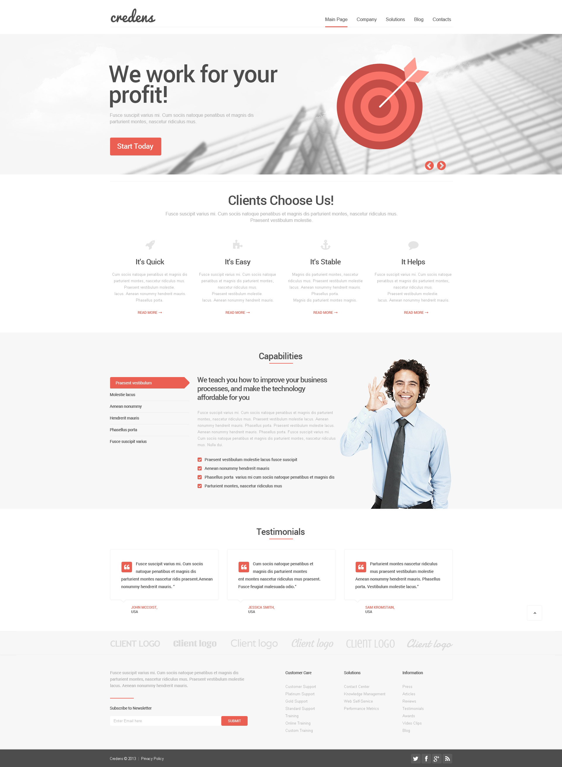 Financial Advisor Responsive Website Template