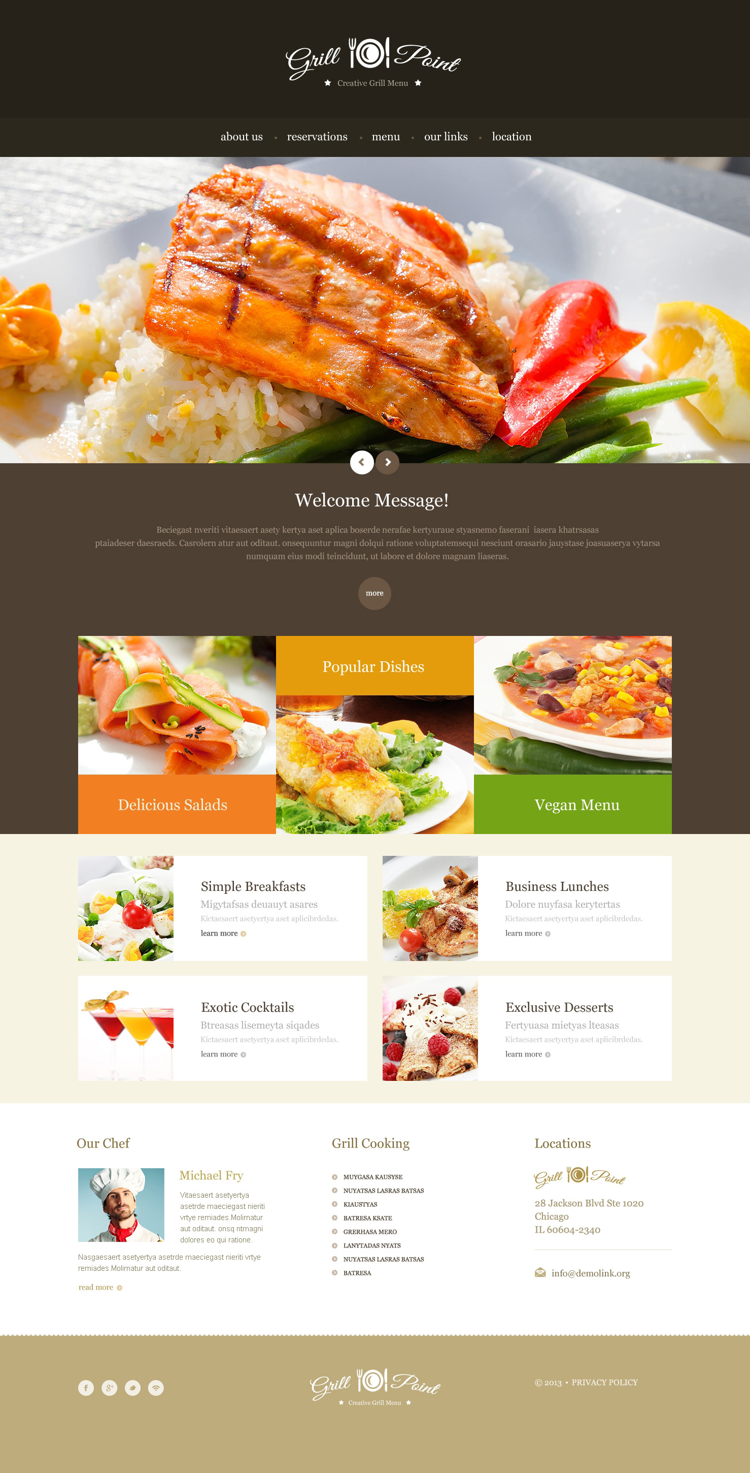 BBQ Restaurant Responsive Website Template